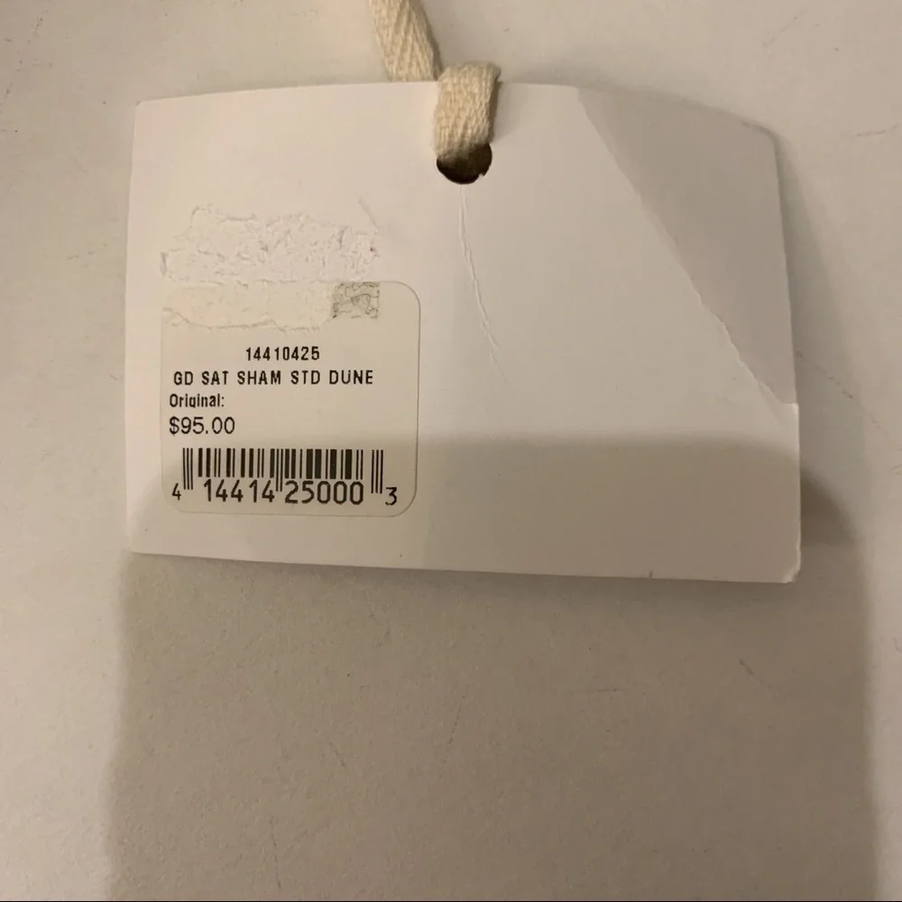 NWT Restoration Hardware Sateen Sham in Dune color